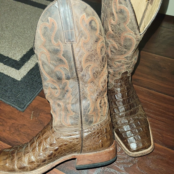 Horse Power by Anderson Bean Crocodile Print Cowboy Boots HP1070 (Men's Size 10) - Picture 6 of 8